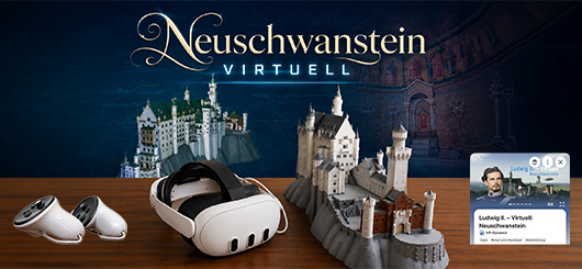 Neuschwanstein Virtuell mit verschiedenen Medien